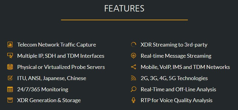 Monitoring features